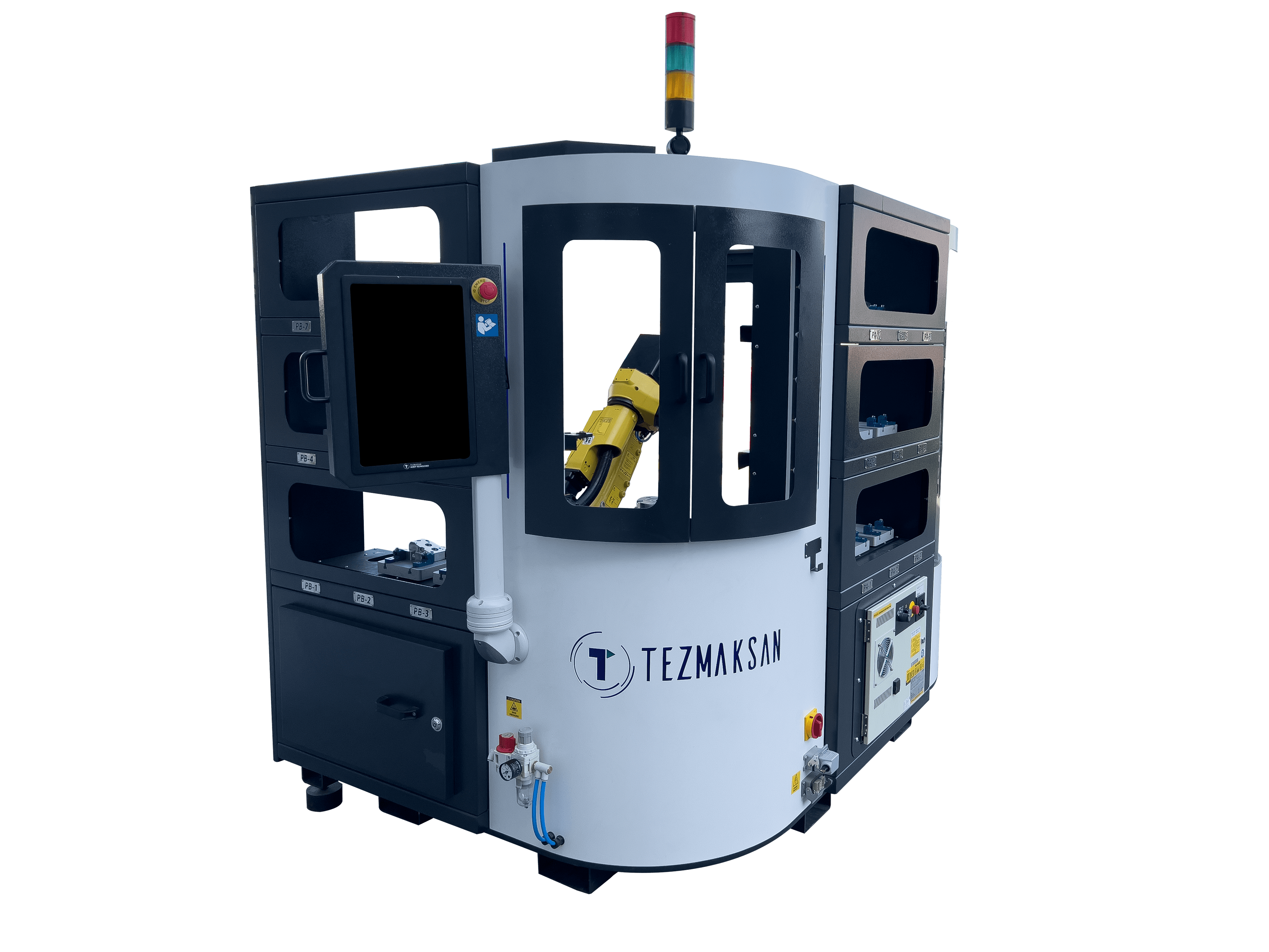 Tezmaksan CubeBOX Pallet Pool — Celule robotizate de deservire CNC
